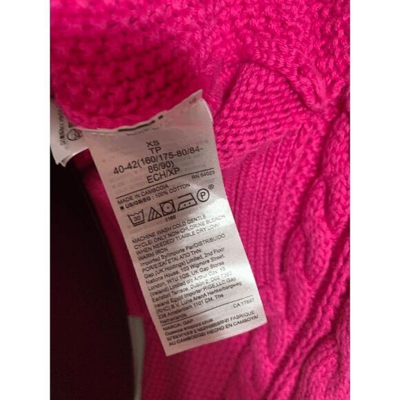 GAP Cable Knit Hot Pink Sweater - Picture 6 of 9